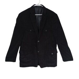 JF J.Ferrar Mens Modern Fit Black Corduroy Blazer Jacket 42R